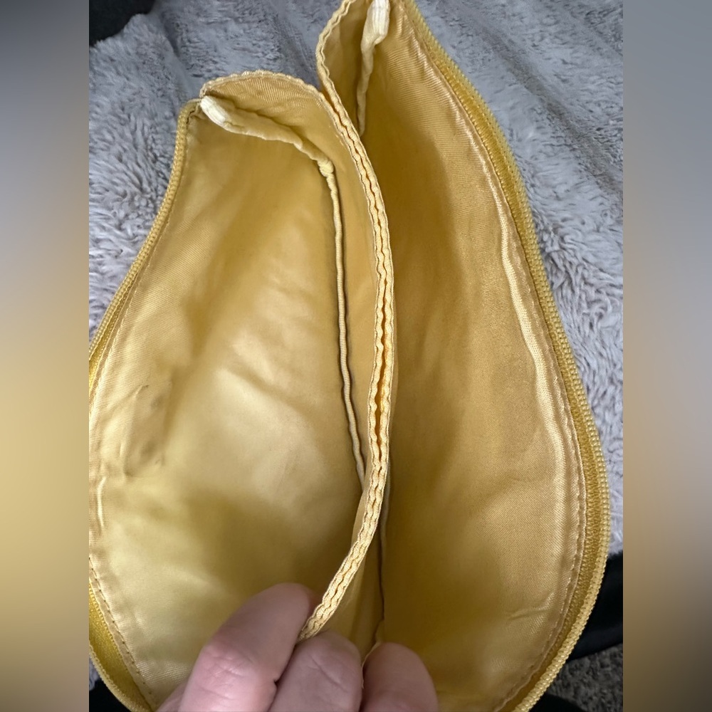 Etro Lemon Yellow Jacquard Zip Pouch - Picture 3 of 6